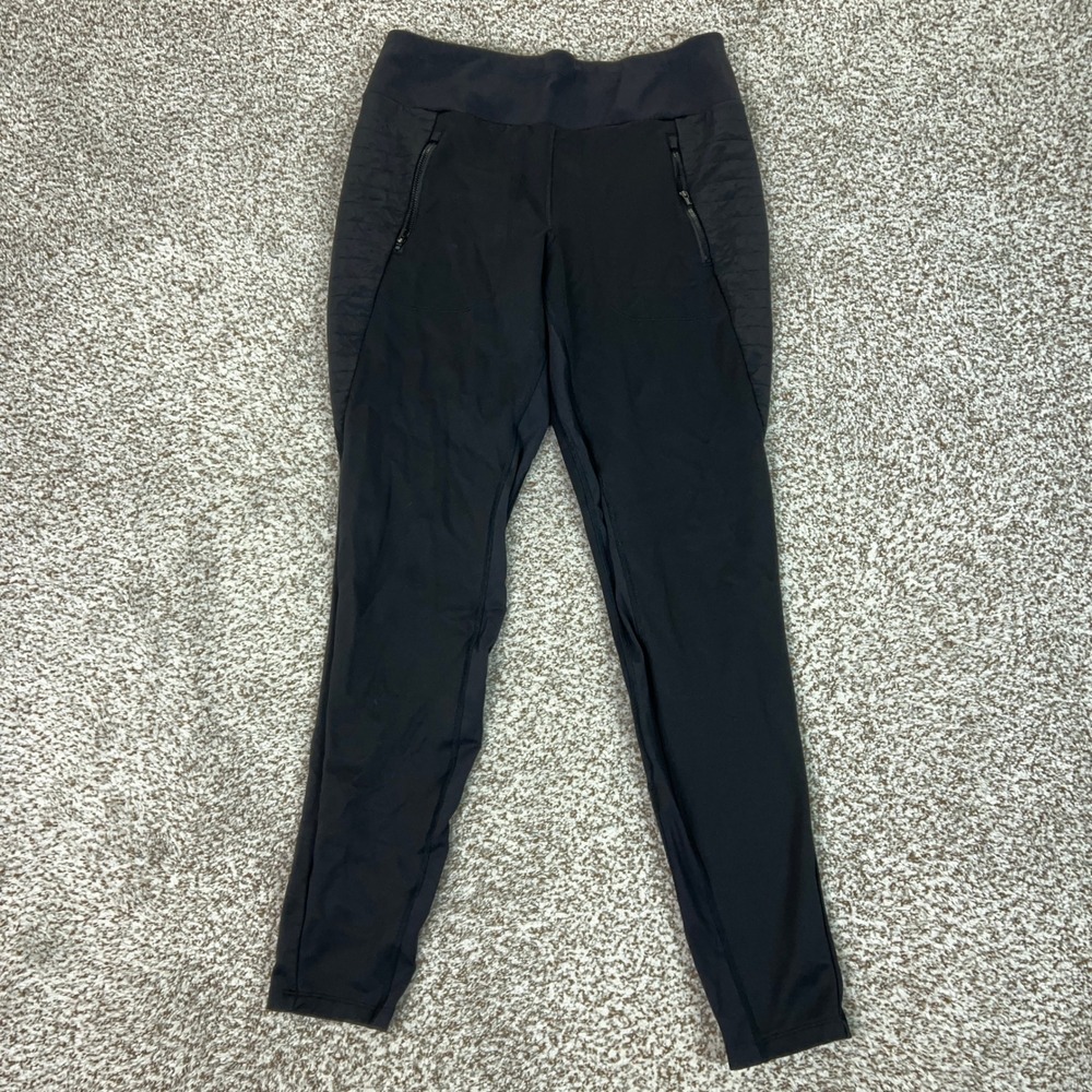 Athleta Pants Womens Large Tall Black Hiking Leggings Peak Hybrid Fleece Tight